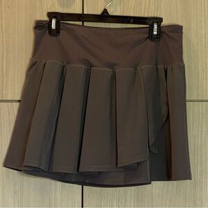 Xersion Gray Pleated Skort Skirt Large